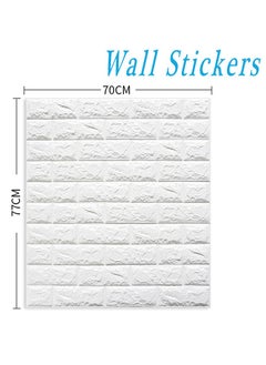 LINGWEI 10pcs 3D Wall Sticker Self Adhesive Wall Panels Waterproof PE Foam White Wallpaper For Living Room TV Wall and Home Decor  - Image 5