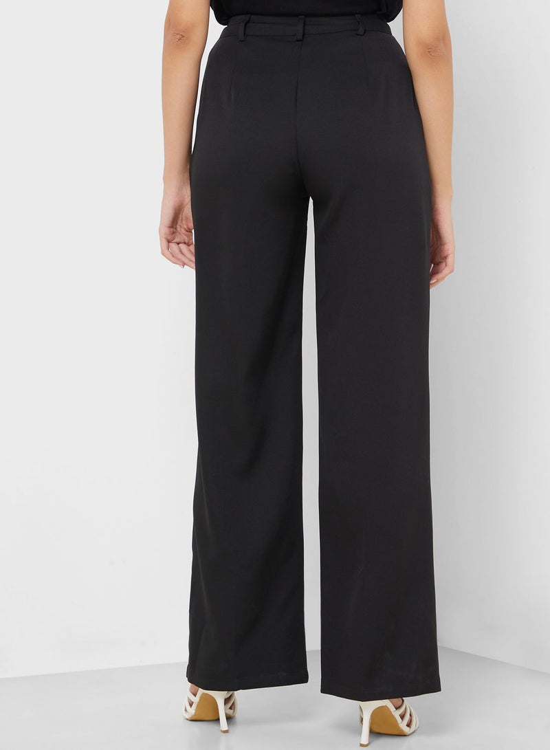 Ginger Wide Leg Dad Trousers - Image 3