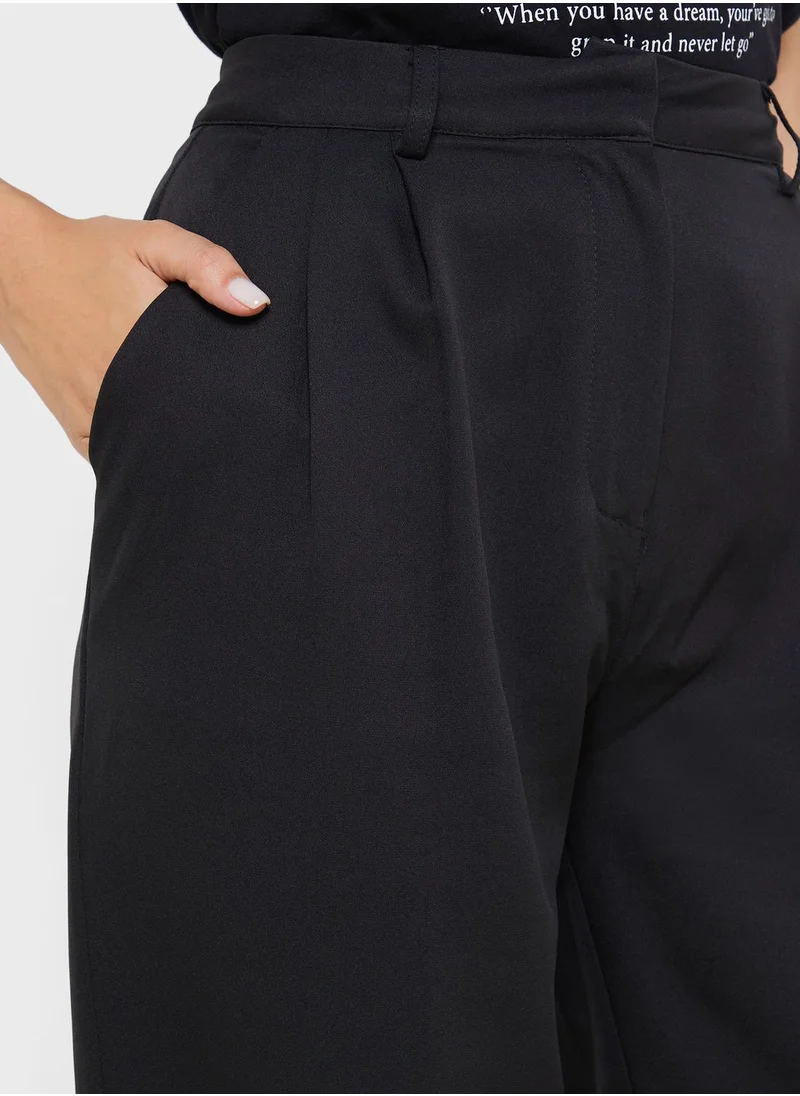 Ginger Wide Leg Dad Trousers