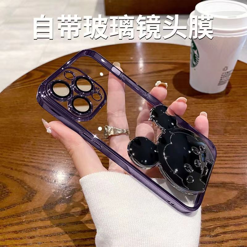 Iphone16 Cartoon Ring Bracket For Apple 15Promax Phone Case 13/14 Electroplated Protective Cover - Image 5