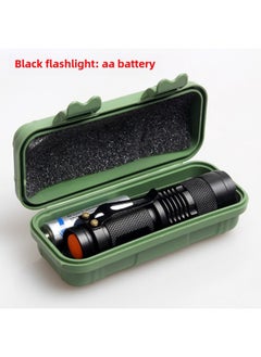 Dry Battery Flashlight Reading Student Dormitory Special Strong Light Super Bright Children's Eye Protection Small Flashlight-Product Specifications:Dark Gray, Brightness Upgrade, Three Levels Of Adjustable Black, Free 2 Batteries