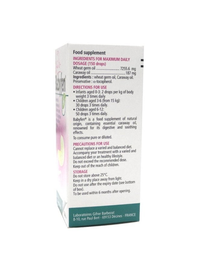 Babyfen Babyfen Essential Caraway Oil Digestion Support Liquid Supplement For Kids 20Ml  - Image 4