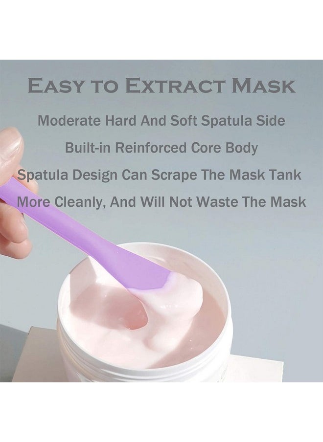 RamPula Silicone Facial Mask Applicator Face Masks Skincare Brush Facial Scrubber Doublehead Lotion Spatula Scoop For Makeupfoundationcreamlotionmoisturizergelpeelmud Masks (Purple+Gray)  - Image 5