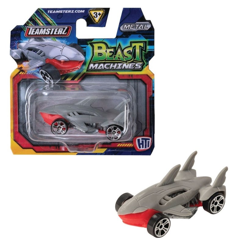 Teamsterz - Beast Machine Metal 3 Inch Grey Shark Car - BM004-2B - 1417432 - Image 1
