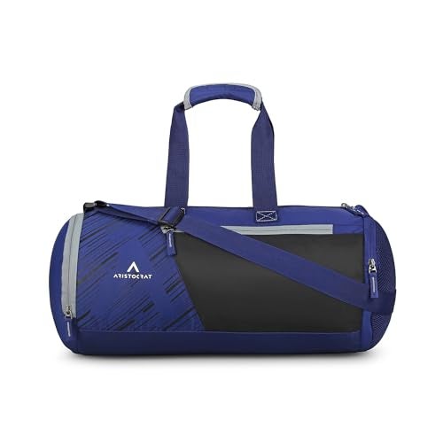 Aristocrat Beast 48cm Gym Duffle Bag for Men and Women with Multiple Pockets and Separate Shoe Compartment for Travel, Sports and Workouts (Blue) - Image 1