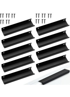 Y&D Modern Aluminum Alloy Cabinet Handles - 80mm Length, 64mm Screw Spacing, Stylish Hidden for Furniture, Bedroom, Door, Drawer, 10PCS  - Image 1