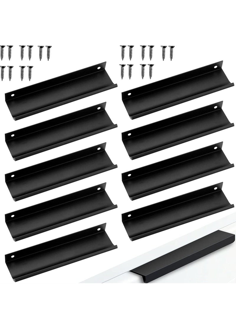 Y&D Modern Aluminum Alloy Cabinet Handles - 80mm Length, 64mm Screw Spacing, Stylish Hidden for Furniture, Bedroom, Door, Drawer, 10PCS  - Image 1