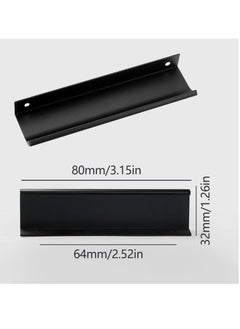 Y&D Modern Aluminum Alloy Cabinet Handles - 80mm Length, 64mm Screw Spacing, Stylish Hidden for Furniture, Bedroom, Door, Drawer, 10PCS  - Image 2
