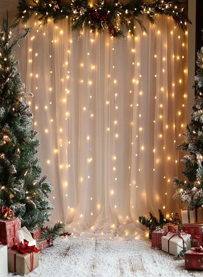 Shimmers White Net Curtain|Sheer Curtain for Living Room, Bedroom, Pooja Room, Wedding Backdrop & Home Decor - Image 1