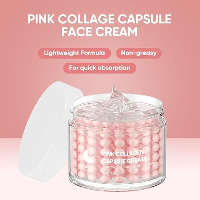 IREV Collagen Face Moisturizer, Moisturizing Facial Cream, Transparent Gel for Radiant Skin, Hydrating Night Face Skin Care, Jelly Cream for Dull, Uneven Tone 140g 4.9 OZ - Image 4