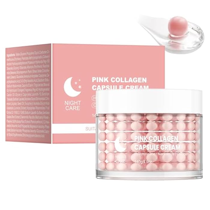 IREV Collagen Face Moisturizer, Moisturizing Facial Cream, Transparent Gel for Radiant Skin, Hydrating Night Face Skin Care, Jelly Cream for Dull, Uneven Tone 140g 4.9 OZ - Image 1