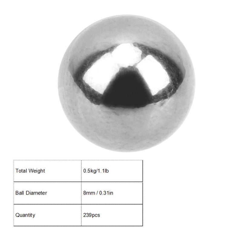 0.5KG 304 Stainless Steel Balls G1000 High Accuracy Polished Surface Industrial Accessory8mm/0.31in - Image 2
