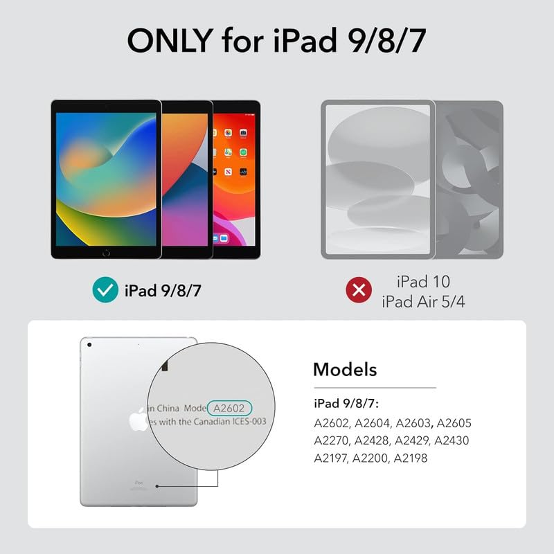 PROTECTERR عبوة واحدة | واقي شاشة لجهاز آبل آيباد (الجيل 9/8/7) بحجم 10.2 بوصة - رقيق للغاية، واضح بدقة عالية، صلابة 9H، مقاوم للخدوش، خالي من الفقاعات، تركيب سهل من الحافة إلى الحافة (ليس زجاج مقسى) - Image 2