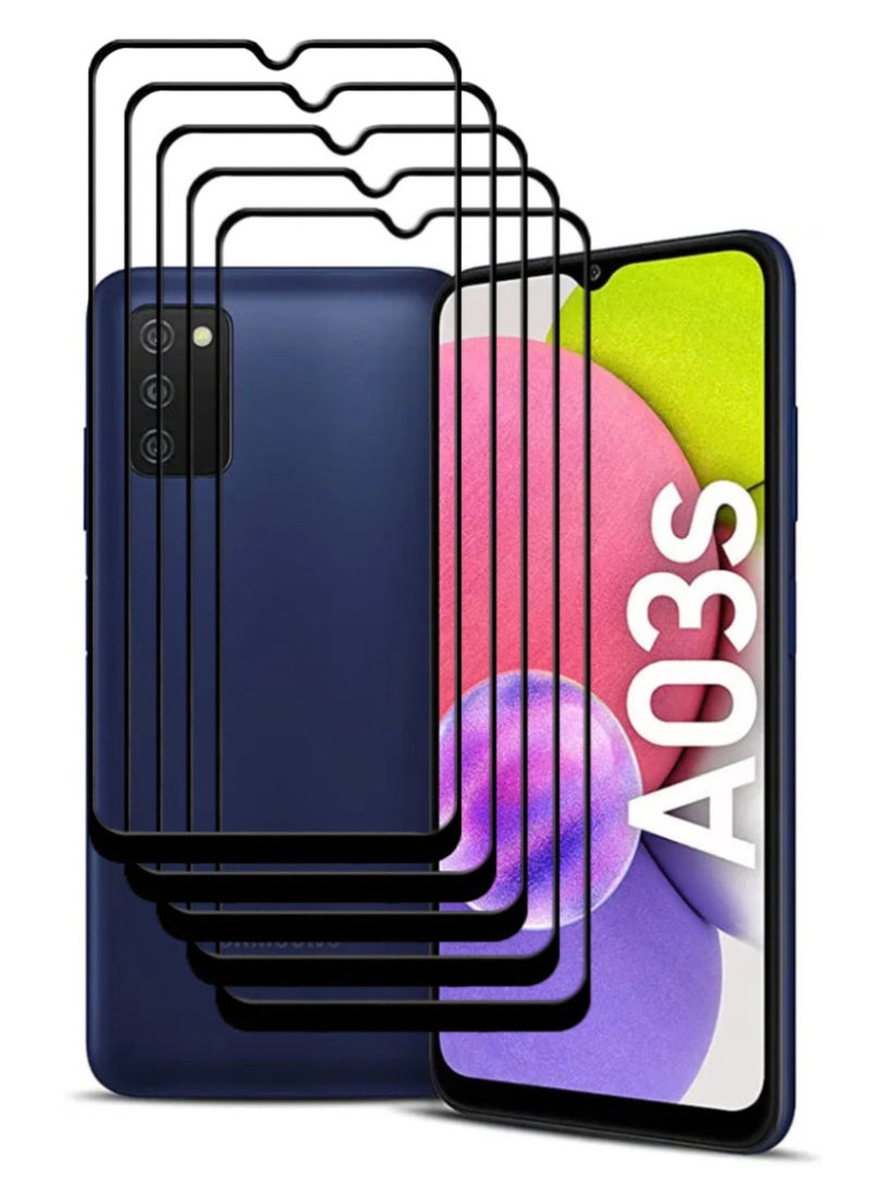 ACLIX 5 Pieces Antistatic ESD Dustproof Premium Quality High Definition Tempered Glass Screen Protector Designed For Samsung Galaxy A03s - Image 1