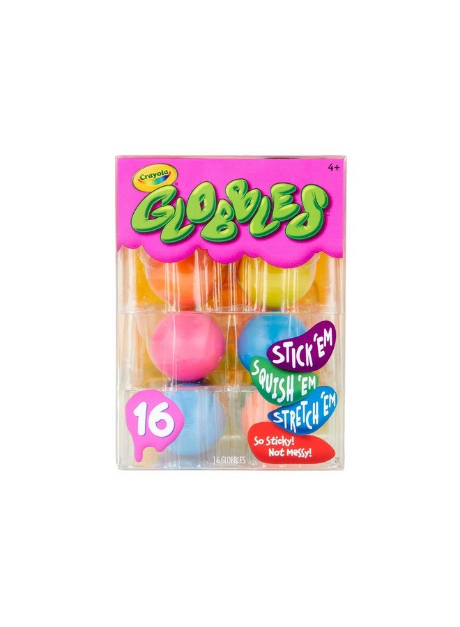 Crayola Globbles Squish Toys (16ct), Sticky Stress Ball for Adults & Kids, Calming Sensory Fidget Toys, Stress Relief Gifts, Easter Basket Essentials - Image 1