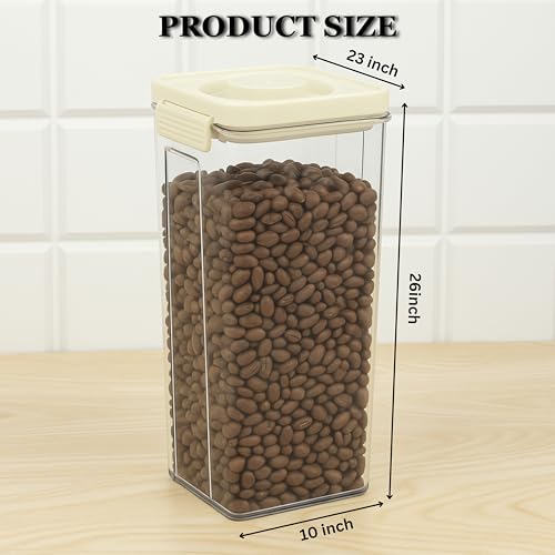 Hexwell Vacuum Sealed Clear Kitchen Storage Container with Airtight Lids for Grains, Cereals, and Dry Goods - Vacuum Containers For Food (2800ml) - Image 3