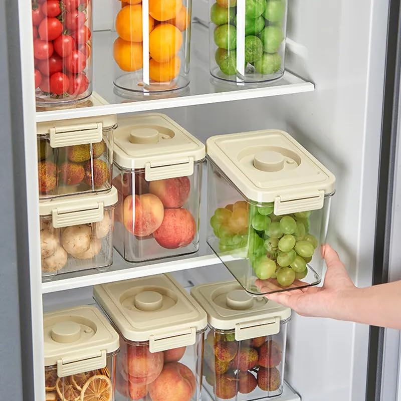 Hexwell Vacuum Sealed Clear Kitchen Storage Container with Airtight Lids for Grains, Cereals, and Dry Goods - Vacuum Containers For Food (2800ml) - Image 5