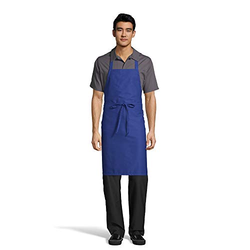 Uncommon Threads mens Restaurant Bib Apron, Royal, One Size US - Image 1