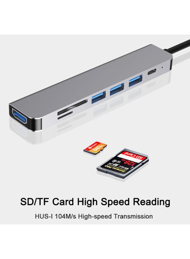 Direct Supply 7-in -1 Expansion Dock Type-c Converter Suitable For Macbook Huawei Notebook Expansion-Number Of Interfaces:One To Seven  - Image 4
