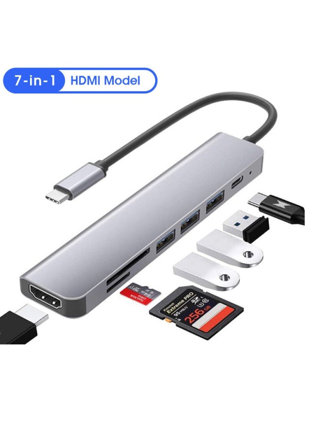 Direct Supply 7-in -1 Expansion Dock Type-c Converter Suitable For Macbook Huawei Notebook Expansion-Number Of Interfaces:One To Seven  - Image 2