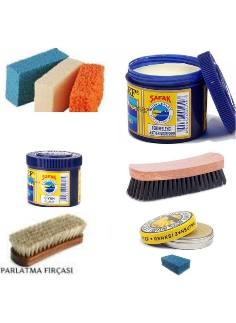 Welly - Nuri Leflef 8 Piece Shoe Care Paint Set Polishing Brush - Image 1