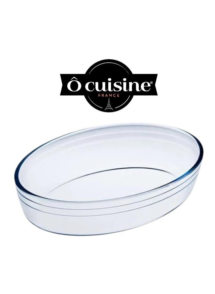 O'Cuisine - Ocuisine® 1.6L Oval Roaster - French-Made Borosilicate Glass, Oven Safe, Even Heat Distribution - Image 1