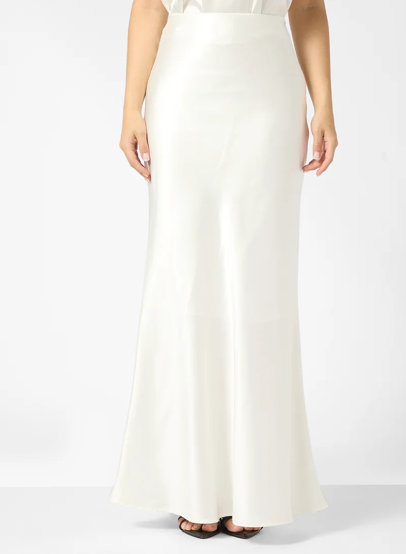 Ginger Halter Neck Satin Top & Skirt Coord Set