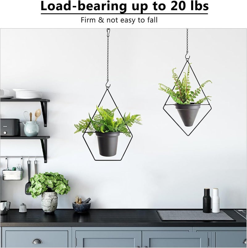 garini 26 Inch Hanging Basket Chain with Hooks, Black Hanging Chain for Hanging Bird Feeders, Billboards, Chalkboards, Basket, Planters, Lanterns, Wind Chimes and Decorative, 4 Pack - Image 5