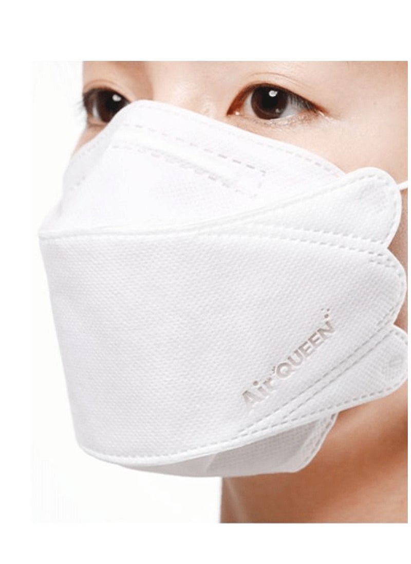 Air QUEEN Pack Of 10 Pieces Nanofiber Filter Face Mask For Adults Face Mask White  - Image 3