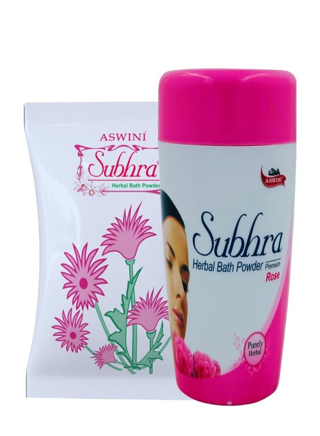 Subhra Bath Powder Rose 200g + Subhra Herbal Bath Powder 460g
