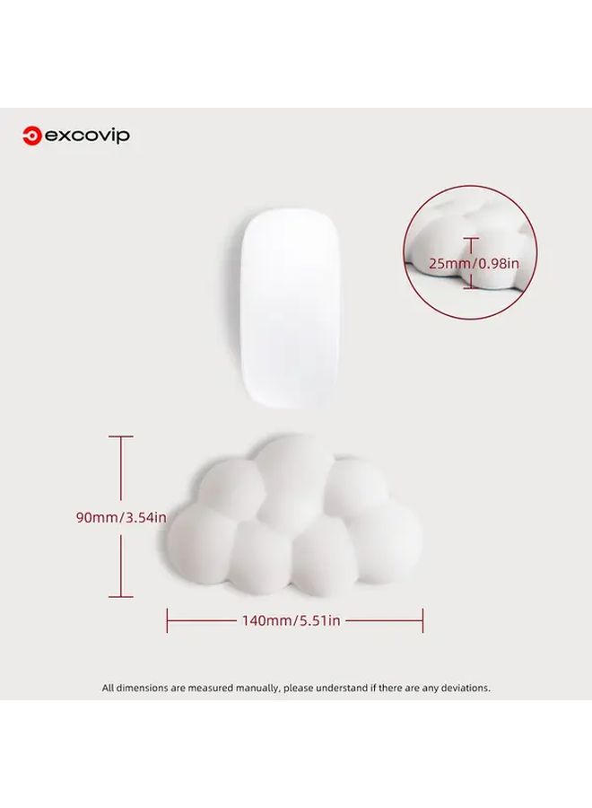 White Computer Desk Mat Set With Mouse Pad And Wrist Rest - Image 4