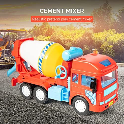 RATNA'S My First Wheels Toy Cement Mixer Truck Friction Powered Realistic Big Size Automobile Construction Engineering Plastic Toy Vehicle for Kids - Image 4