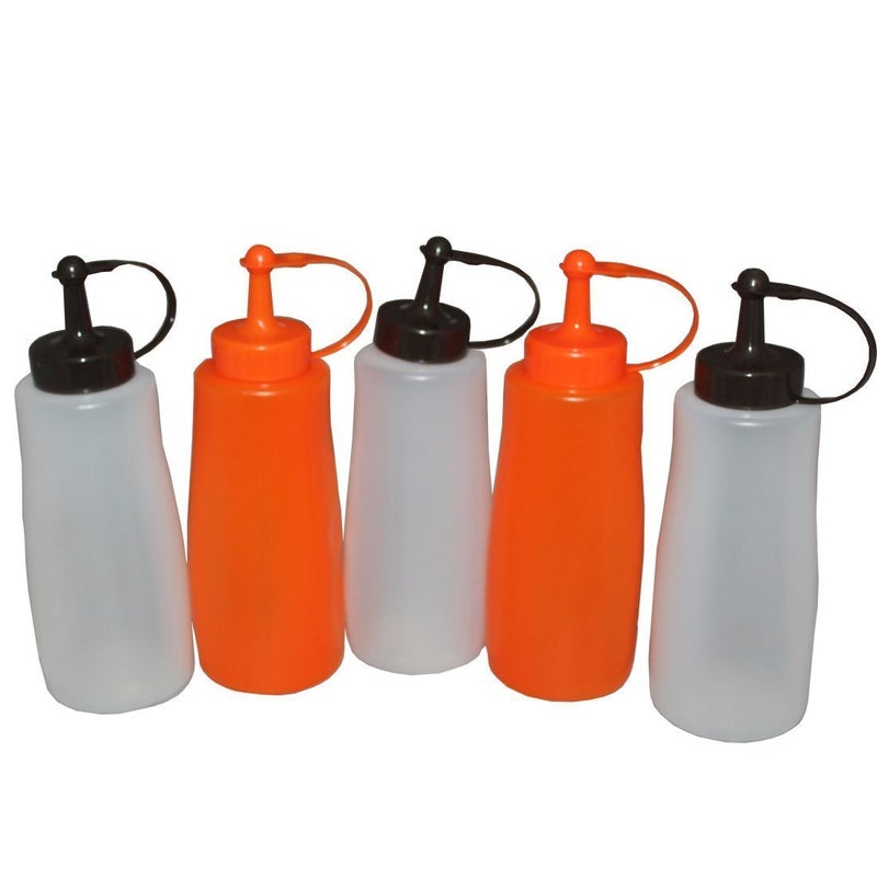 Glives Durable Plastic Ketchup Squeeze Bottle Pack of 5 - Image 1