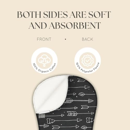 Dodo Babies 5-Pack Baby Burp Cloths - Soft Absorbent & Neutral Burp Cloths - Contoured Shoulder Fit & Baby Boy Essentials - Includes Pacifier Case & Pacifier Clip - Blue Grey Black, 2 Clips & 1 Case - Image 3