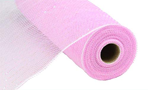 Craig Bachman Craig Bachmabn 10.5" Poly Mesh Roll: 10 Yards (Iridescent Pastel Pink) Craft Floral Arrangement Wreath Making Mesh Ribbon - Image 3