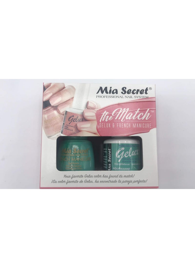MIA SECRET - Mia Secret The Match Gelux UV GEL & Manicure Regular Nail polish 3 min Dry - Pick Your Color (AQUAMARINE) - Image 1