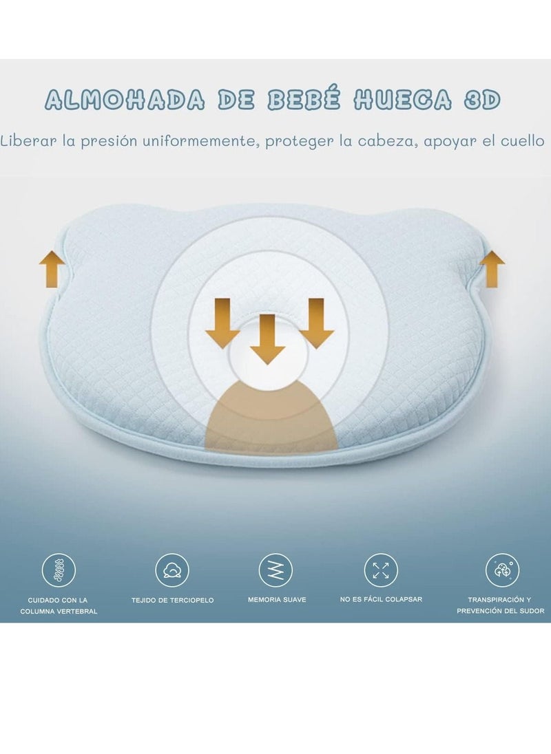 A soft and breathable baby pillow for preventing flat head oblique brain syndrome