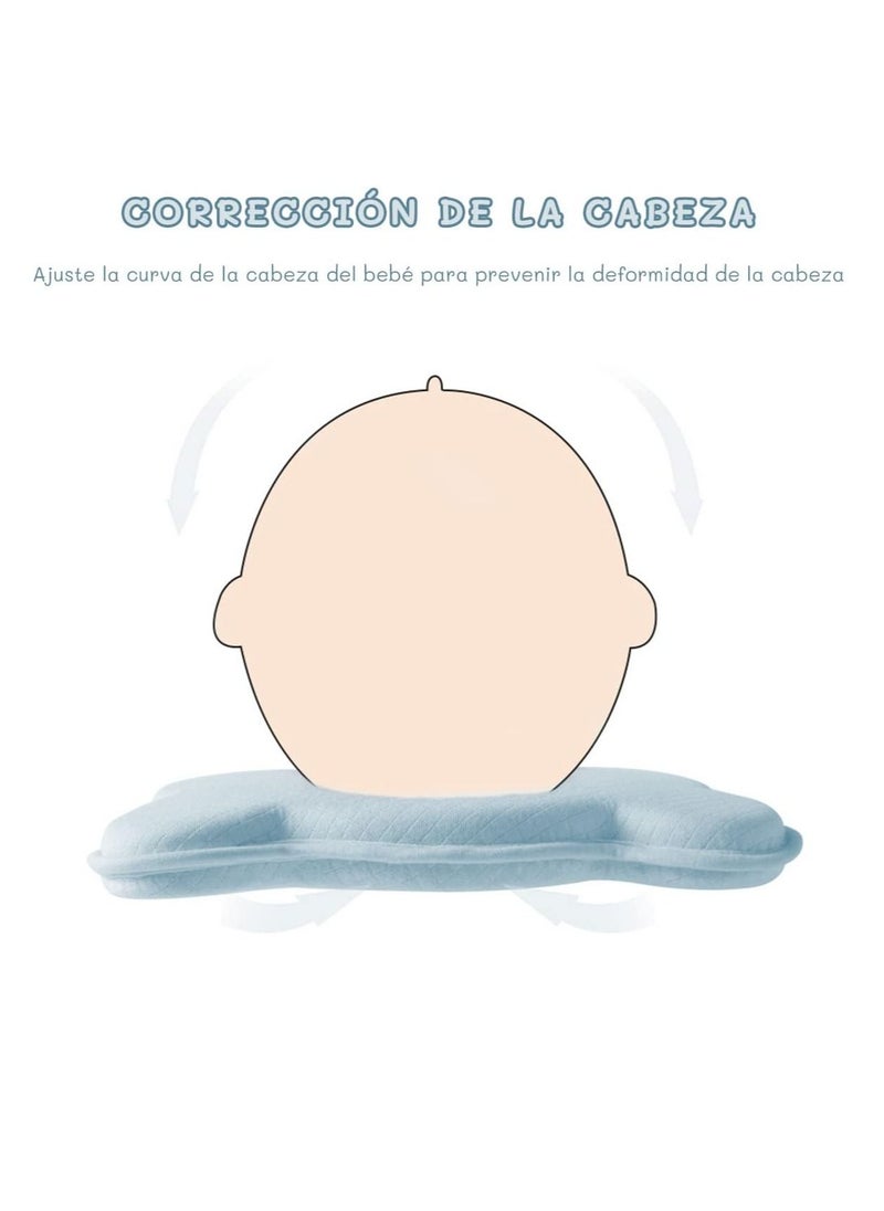 A soft and breathable baby pillow for preventing flat head oblique brain syndrome