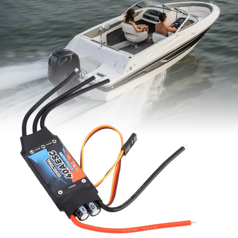 40A Brushless ESC: 5V 3A BEC Plug And Play - Quick Response Bidirectional ESC for RC Cars, Boats And Underwater Thrusters - Image 2