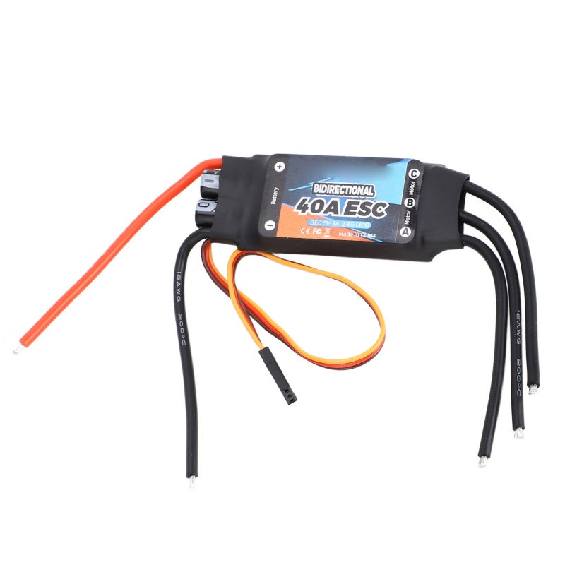 40A Brushless ESC: 5V 3A BEC Plug And Play - Quick Response Bidirectional ESC for RC Cars, Boats And Underwater Thrusters - Image 3
