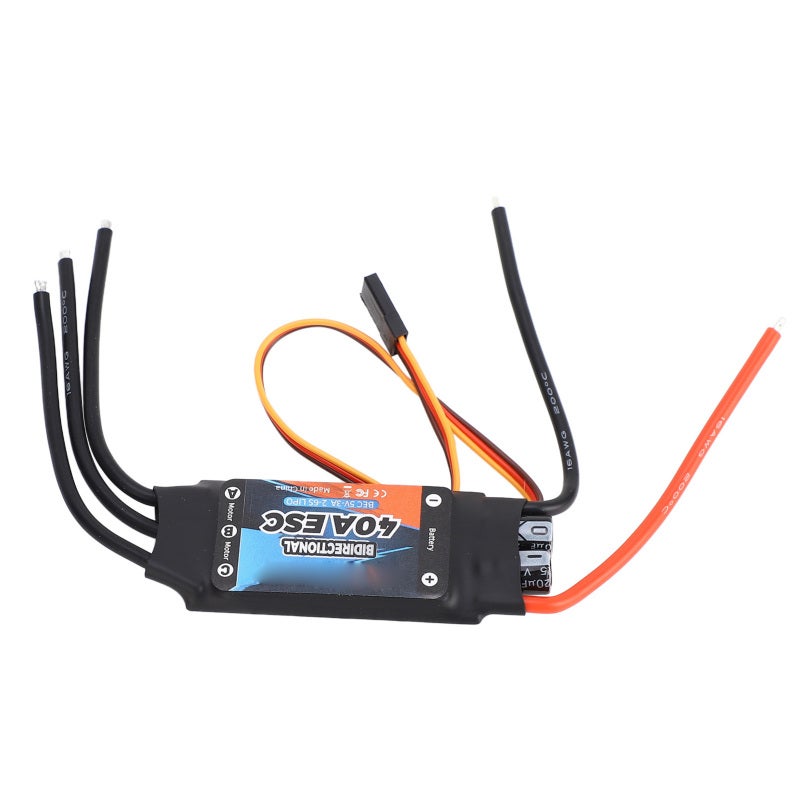 40A Brushless ESC: 5V 3A BEC Plug And Play - Quick Response Bidirectional ESC for RC Cars, Boats And Underwater Thrusters - Image 4
