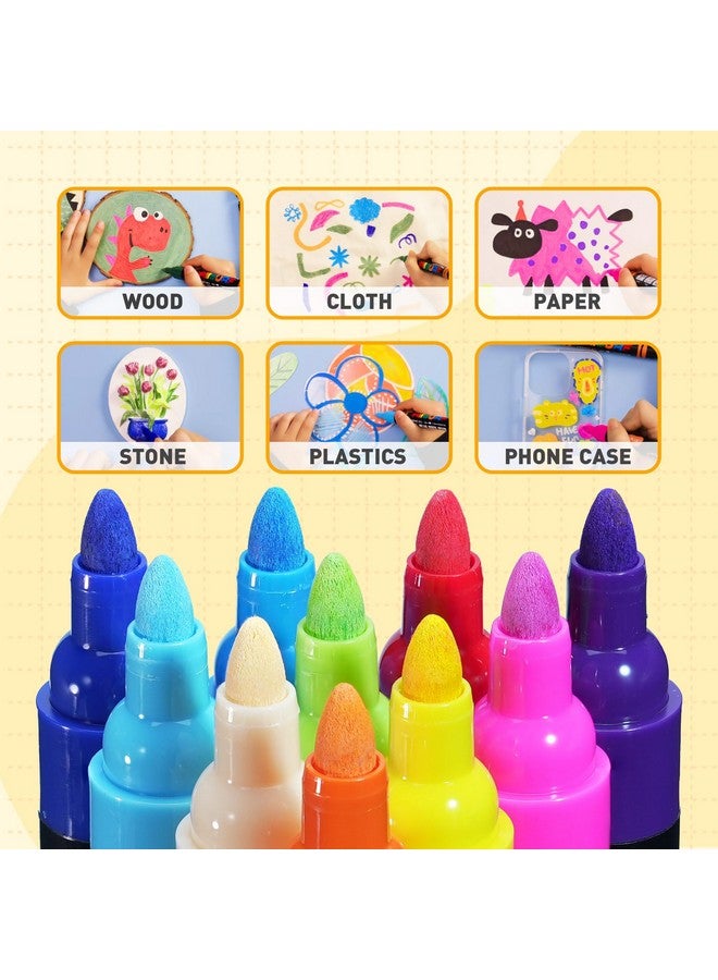 واي بلس أقلام طلاء أكريليك فائقة السعة، مجموعة أقلام طلاء أكريليك كبيرة مكونة من 40 لونًا، حرف فنية يدوية للزجاج والصخور والخشب والبيض والحجر والمعادن - أزرق - Image 4