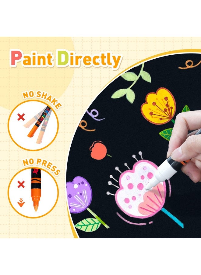 واي بلس أقلام طلاء أكريليك فائقة السعة، مجموعة أقلام طلاء أكريليك كبيرة مكونة من 40 لونًا، حرف فنية يدوية للزجاج والصخور والخشب والبيض والحجر والمعادن - أزرق - Image 3