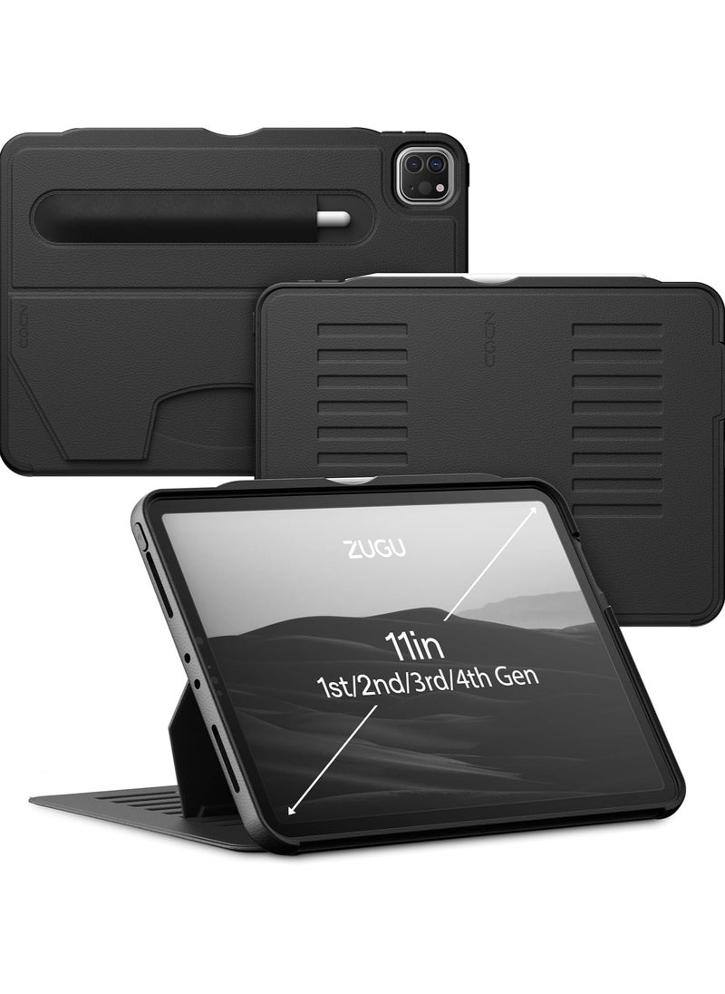 ZUGU CASE ZUGU CASE iPad Pro 11 Case, Ultra Slim Protective Case/Cover Designed for iPad Pro 11-inch (4th Gen, 2022) / (3rd Gen, 2021) / (2nd Gen, 2020) with Convenient Magnetic Stand - Stealth Black  - Image 1