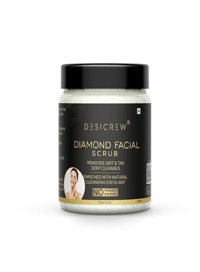 Desicrew Diamond Facial Scrub For Removes Dirt & Tan Deep Cleansing Exfoliation Scrub (100 g) - Image 1