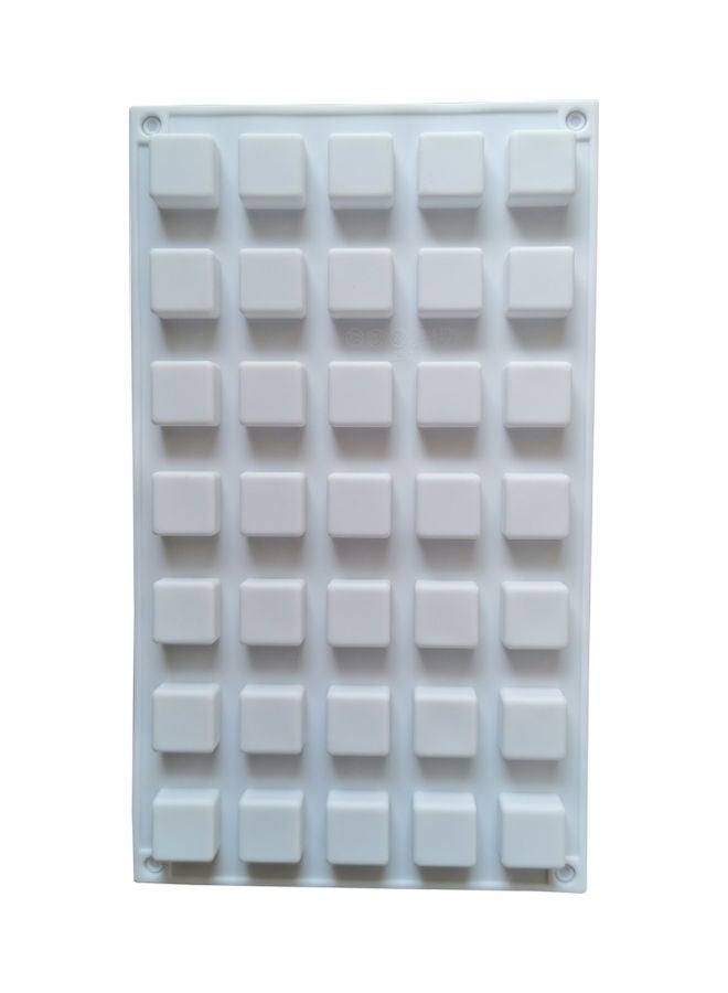 قالب شوكولاتة مرن يحتوي على 35 تجويفا أبيض 30 x 17سم - Image 1