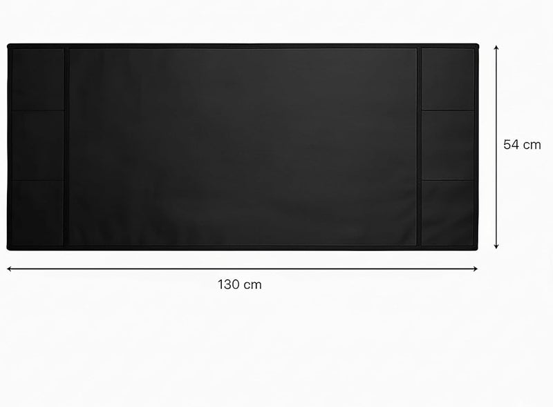 Fancy Walas Refrigerator Single Door Waterproof, Dustproof, Refrigerator Top Cover, Protective Cover for Fridges with Extra Storage Space Nylon Top cover with 6 Storage Pockets ( Black, 130 x 54 cm ) - Image 3