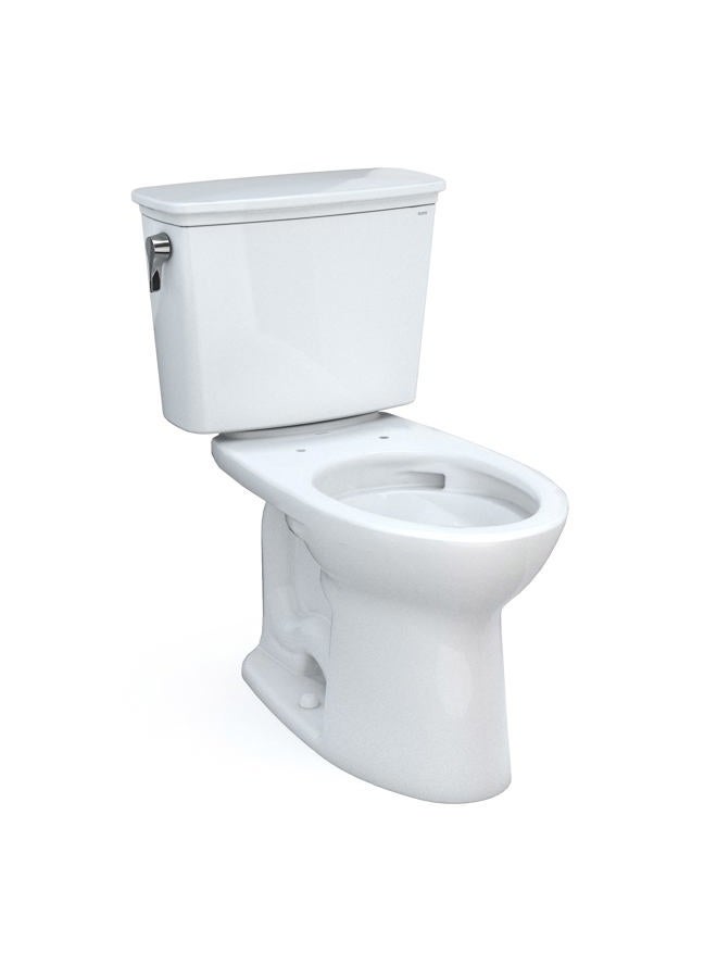 Toto مرحاض دريك الانتقالي ذو القطعتين elongated 1.28 GPF بارتفاع عالمي flush TORNADO مع CEFIONTECT، أبيض قطن - CST786CEFG#01 - Image 1