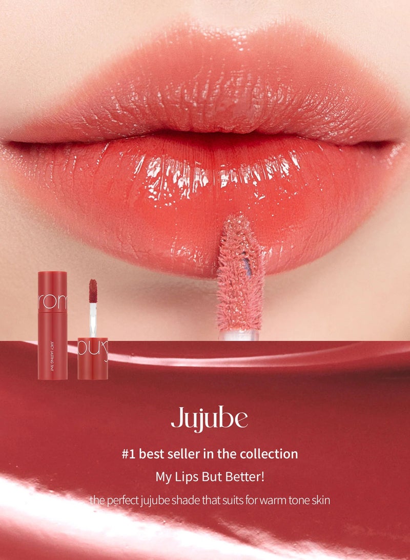 روماند صبغة ROMAND Juicy Lasting Tint 07 JUJUBE، لمسة نهائية لامعة ولامعة، تدوم طويلاً - Image 3