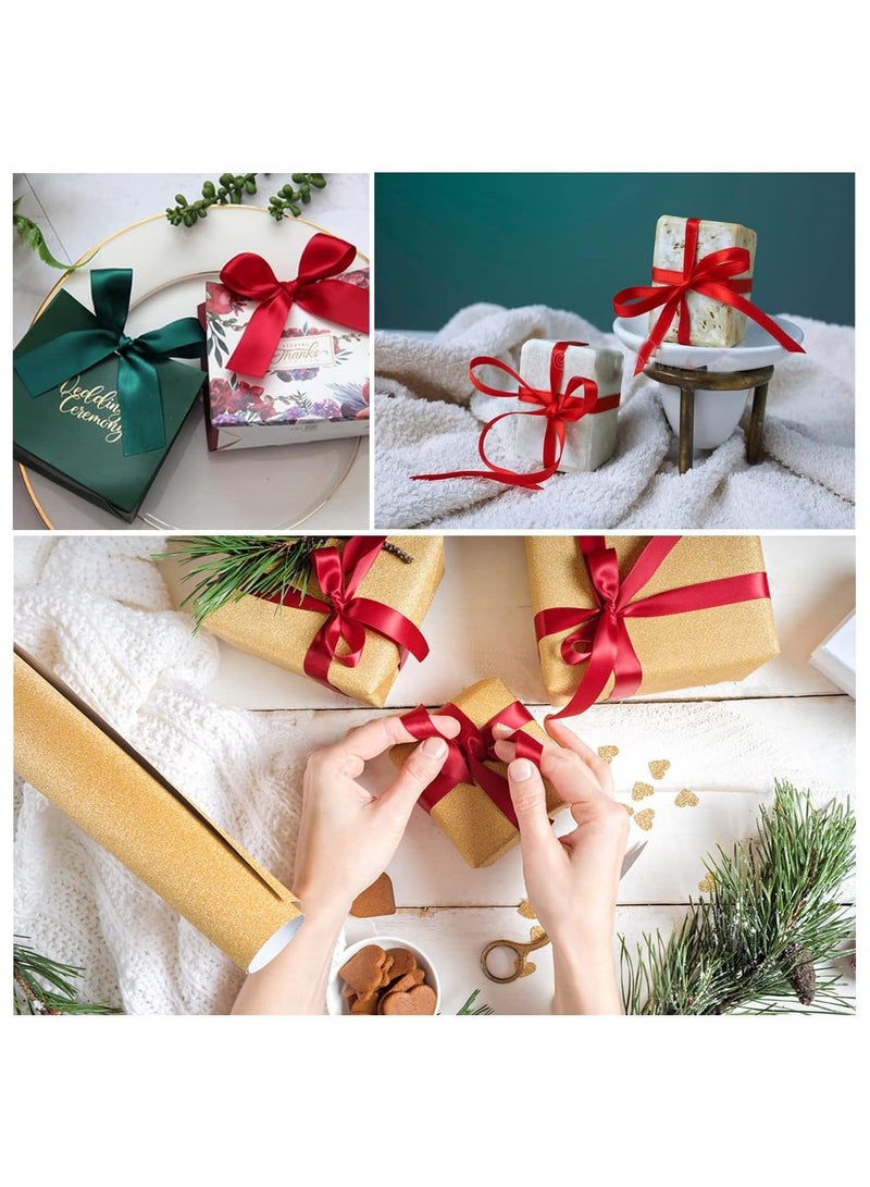 Generic Red Satin Ribbon Solid Color Polyester Fabric Ribbon for Gift Wrapping, Crafts, Bows Making, Wreaths, Sewing Projects, Baby Showers and Wedding Party Decoration - Image 4